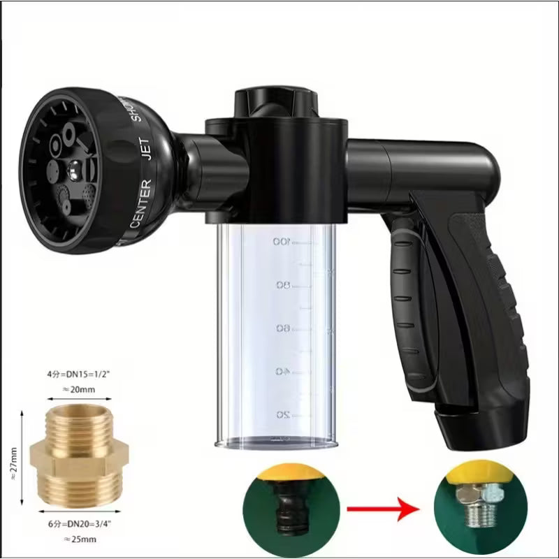High-Pressure Pet Shower Gun with 3 spray modes