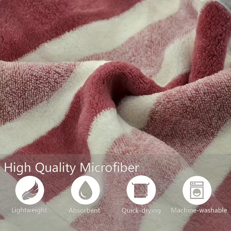 Quick-Dry Striped Dog Bathrobe Towel